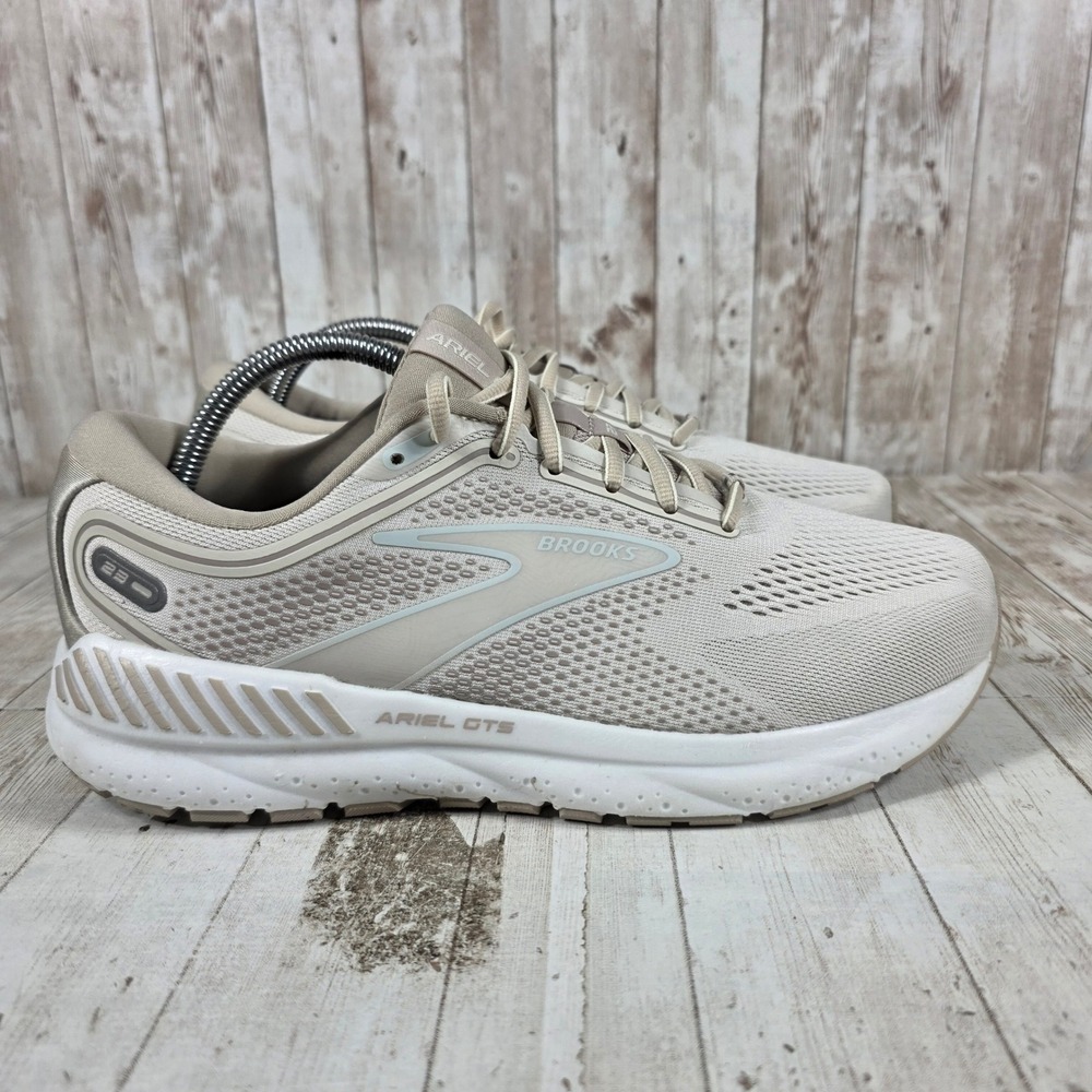Brooks Ariel GTS 23 Womens 10 Extra Wide 2E Running Shoes Oyster 1203902E227